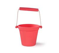 Bigjigs Toys secchiello da spiaggia in silicone rosa scuro