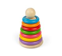 Bigjigs Toys Secret Shape Stacker - 16 puzzle Montessori in legno impilabili e o
