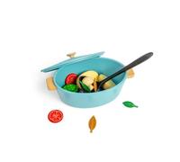 Bigjigs Toys Set di casseruole - 17 pezzi giocattolo in legno, set da cucina per bambini e accessori, gioco di ruolo per bambini, regali di cucina per bambini, età 18 + mesi
