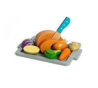 Bigjigs Toys Set di gioco in legno per pollo arrosto