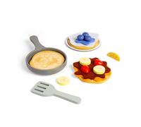 Bigjigs Toys Set di pancake - 16 pezzi giocattolo in legno, set da cucina per ba
