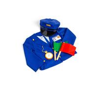 Bigjigs Toys Set di travestimento da conduttore di treno, 6 pezzi, costume per b