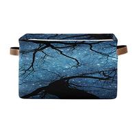 BIGJOKE - Cesto portaoggetti, a forma di albero di galassia, pieghevole, con manici, in tessuto, per mensola, casa, armadio e ufficio