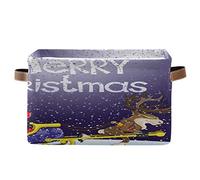 BIGJOKE - Cesto portaoggetti, a forma di Babbo Natale, a forma di cubo, pieghevole, con manici, in tessuto, per la casa, l’armadio e l’ufficio