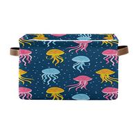 BIGJOKE - Cesto portaoggetti a forma di bandiera degli Stati Uniti d'America, pieghevole, con manici, cesto portaoggetti in tessuto, per mensola, casa, armadio e ufficio