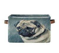 BIGJOKE - Cesto portaoggetti, a forma di cane triste, pieghevole, con manici, in tessuto, per la casa, l’armadio e l’ufficio