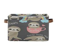 BIGJOKE - Cesto portaoggetti a forma di cubo con stampa floreale a forma di cubo, pieghevole, con manici, in tessuto, per la mensola, la casa, l’armadio e l’ufficio