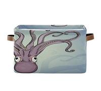 BIGJOKE - Cesto portaoggetti, a forma di polipo oceano, pieghevole, con manici, in tessuto, per mensola, casa, armadio e ufficio