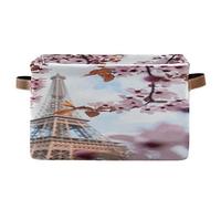 BIGJOKE - Cesto portaoggetti, motivo: Torre Eiffel, Parigi, Francia, a forma di cubo