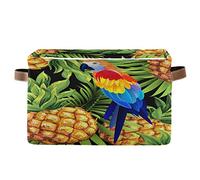 BIGJOKE - Cesto portaoggetti per pappagalli tropicali a forma di cubo, pieghevole, con manici, in tessuto, per la casa, l’armadio e l’ufficio