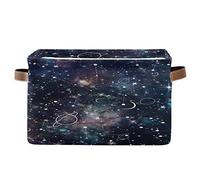 BIGJOKE Planet Star Constellation - Cesto portaoggetti, a forma di cubo, pieghevole, con manici, in tessuto, per la casa, l’armadio e l’ufficio
