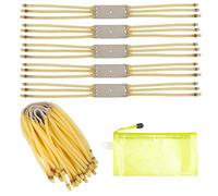 BIGKASI 12 Pezzi Bande di Gomma Ricambio per Fionda Elastico per Fionda Fasce Elastiche per catapulte da Caccia Elastici Bande 6 Cordes Strisce Elasctici di Gomma (33 * 2,4 cm)