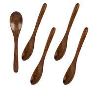 BigKego 5 Pezzi Piccoli Cucchiai in Legno Miele Cucchiai da Zuppa 15CM per La Casa Cucina Ristorante