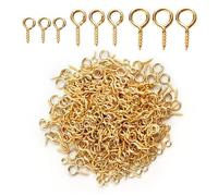 BigKego 600 viti piccole con occhielli a vite, per gioielli fai da te, 3 misure, 8, 10, 12 mm