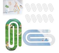 BigKing 12 pz Paper Clips Sublimazione, 100 * 50 * 3mm Clip di Carta Blank Bianco Acrilico, Trasferimento Graffette di Calore Fai Da Te, Utilizzabili Come Segnalibri, Porta Album Fotografici