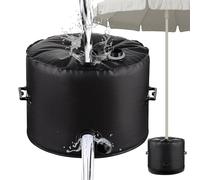 BigKing Base per Ombrellone Rotonda, Supporto Ombrellone da Giardino Riempibile 40L Acqua, Porta Ombrellone per Esterno, capacità di Carico 22,7kg, per Ristoranti, Spiaggia, Patio, Nero