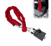 BigKing Bloccasterzo per Auto Con 2 Chiavi, Blocca Sterzo Universale Antifurto per Automobile, Bloccare Contemporaneamente I Connettori Del Volante e Della Cintura di Sicurezza (Rosso)