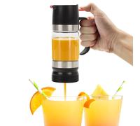 BigKing Contenitori Miele, 350ml Dispenser per Miele con Coperture Superiori e Inferiori Rimovibili, Dosatore Sciroppo al Caffè in Vetro Borosilicato Alto, Honey Brocca, Trasparente (Nero 350ml)