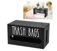 BigKing Distributore di sacchetti della spazzatura di legno, contenitore per sacchetti della spazzatura in pino, elegante e pratico per camera da letto, soggiorno, cucina, bagno, ufficio