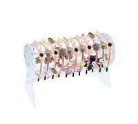 BigKing Organizer a clip in acrilico girevole a 360° - Supporto trasparente per capelli per donne e ragazze, design brevettato per ordine e stile