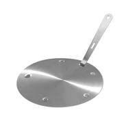 BigKing Piastra di Diffusione di Calore, Adattatore di Induzione, Disco convertitore di Piastra di Cottura a Induzione con Maniglia Rimovibile Isolante (Argento, 16cm)
