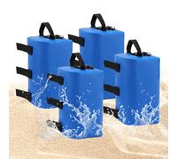 BigKing Set di 4 sacchetti per pesi, 10 l, per tenda da sole, peso dell'acqua industriale 600D, base pesante per ombrellone, tenda da spiaggia, gazebo, garage all'aperto (blu)