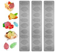BigKing Set di 5 stampi in silicone a forma di foglio per pasticceria, sapone, caramelle, decorazione per torte, cucina, festa di compleanno, festa del bambino, dessert (C)
