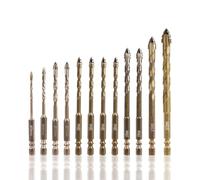 BigKing Set di punte per calcestruzzo, 12 pezzi, punta eccentrica a quattro tagli, trapano eccentrico a quattro tagli, 3/4/5/5/6/6/6/6/6/6/8/10/12 mm, lega ad alta durezza, dissipazione del calore