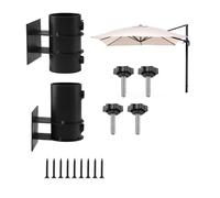 BigKing Supporto da parete regolabile per ombrellone, balcone, ombrellone da parete, supporto da balcone per ombrelloni, per montaggio a soffitto, recinzioni, balcone o cortile all'aperto, ecc