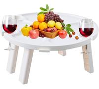 BigKing Tavolino da vino pieghevole, piccolo tavolo da campeggio pieghevole, tavolo da picnic portatile, tavolo da campeggio per 2-3 persone, 30 x 14 cm, per interni ed esterni, balcone, mercato