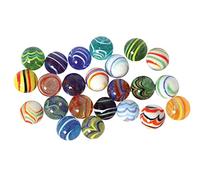 Biglie di vetro Mix a strisce 20mm 24 pezzi.