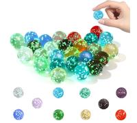 Biglie di vetro si illuminano al buio - un set da 10 pezzi con biglia colorate e screziate per giochi di pista, progetti fai da te o decorazioni per la casa