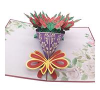 Biglietti 3D per la festa della mamma con bouquet di fiori floreali biglietti di auguri per mamma moglie compleanno San Valentino cartoline regalo biglietto