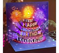 Biglietti Auguri Compleanno 3D Musicale E Luce Divertente Pop up Biglietti