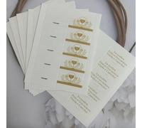 Biglietti Bomboniere Personalizzati 100 pz-Tag Confetti in Carta Prisma White 300gr- Ideali per Battesimo, Comunione, Cresima, Compleanno, Promessa, Matrimonio e altri Eventi - Pretagliati, 9x2,5cm.
