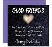 Biglietti compleanno speciali amici - amici come stelle - Biglietto auguri buon compleanno amico da Bestie regalo compleanno amici 145mm biglietto auguri dell'amicizia regalo migliore amico