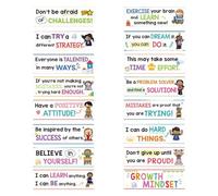 Biglietti con citazione ispiratrice - Carte di mentalità della crescita, incoraggiamento affermazioni positive, arte da parete ispiratrice per bambini, studenti, insegnanti, ufficio, incoraggiamento