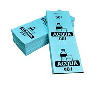 Biglietti con matrice Perfetti per le consumazioni, sagre ed eventi. (Acqua Azzurro, 1000)