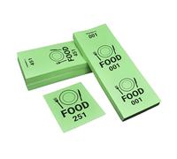 Biglietti con matrice Perfetti per le consumazioni, sagre ed eventi. (food verde, 500)
