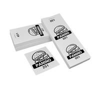 Biglietti con matrice Perfetti per le consumazioni, sagre ed eventi. (panino grigio, 500)