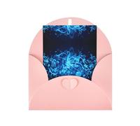 Biglietti con stampa di note musicali blu con buste, fibbia verticale d'amore in carta perlata vuota imballaggio auguri di vacanza