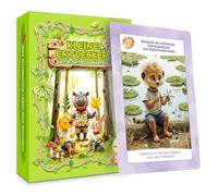 Biglietti da esplorazione per bambini dai 5 anni in su, 55 carte da gioco + arco adesivo e giradischi - Divertimento di apprendimento all'aperto con 55 carte & sistema di ricompensa