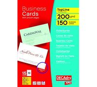 Biglietti da visita Decadry -laser/inkjet-bordo liscio-angoli vivi-fronte- 200g -T603342 (conf.150)