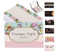Biglietti da visita personalizzati 100 500 1000 pezzi con testo del logo Codice QR Personalizza biglietti stile vintage Il tuo design per piccole imprese Stampa fronte-retro impermeabile 3,5"x 2"