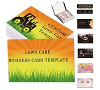 Biglietti da visita personalizzati 100 500 1000 pezzi con testo del logo Codice QR Personalizza carte per la cura del prato Il tuo design per piccole imprese Stampa fronte-retro impermeabile 3,5"x 2"
