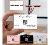 Biglietti da visita personalizzati, biglietti personalizzati con codice QR e informazioni di contatto, tecnologia NFC, design personalizzato fai-da-te per professionisti aziendali 1 pz,20 pezzi,200 pe