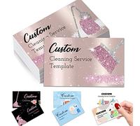 Biglietti da visita personalizzati Personalizza stampabile personalizzato con immagine di logo per le donne di piccole imprese uomini impermeabili pulizia anteriore e posteriore 100 200 500 1000
