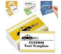 Biglietti da visita personalizzati Personalizzati Stampabili con Logo Immagine per Piccole Imprese Donne Uomini Impermeabile Anteriore e Posteriore Taxi 100 200 500 1000