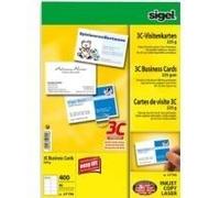 SIGEL LP796, 85x55 mm (A4), Business Cards, 3C, smooth cut all around, 225 gsm,