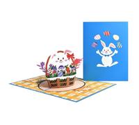 Biglietti d'auguri 3D, ricordi di uova di Pasqua e coniglio in 3D - Biglietto di ringraziamento di Pasqua | per moglie, marito, fidanzato, mamma, padre, insegnanti, e famiglia